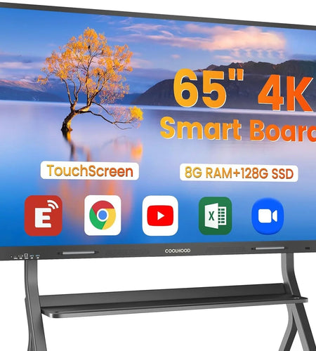 REHISK COOLHOOD 65" 4K Smart Whiteboard (Touchscreen, Android 13, Wireless Sharing, App Ecosystem)