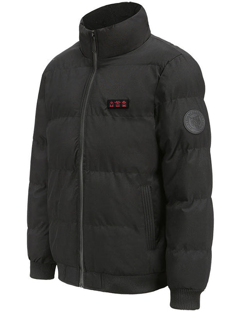 Load image into Gallery viewer, Men's winter intelligent constant temperature USB three control seven zone heating cotton jacket hooded electric heating warm cotton jacket
