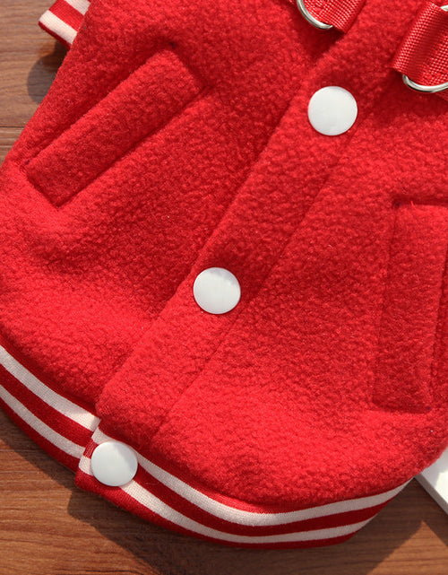 Load image into Gallery viewer, Wholesale Fleece Dog/Cat Outdoor Jacket - Small/Medium Pets, D-Ring &amp; Buttons
