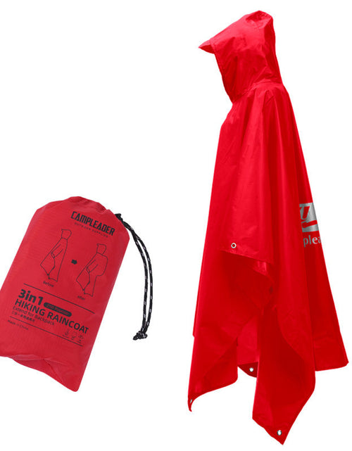 Load image into Gallery viewer, 3 - in - 1 Waterproof Rain Poncho for Outdoor Use: Motorcycle, Camping, Hiking &amp; Travel
