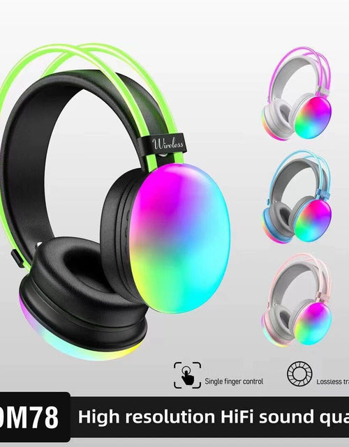 Load image into Gallery viewer, Head mounted Bluetooth earphones YDM78 luminous computer gaming wireless headset
