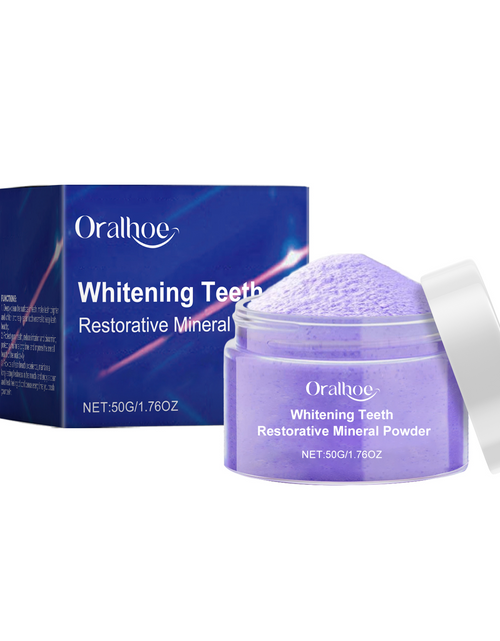 Load image into Gallery viewer, Oralhoe Purple Brightening Tooth Powder Gentle Mouth Cleanser Fresh Breath Cleanser Teeth Care
