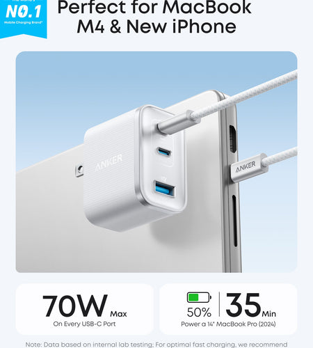 Anker Nano Charger (70W, 3 Ports)