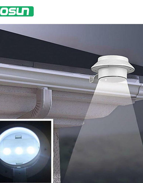 Load image into Gallery viewer, 3 leds light sensor control Solar Powered Fence Gutter Solar Lights, Outdoor Security Solar Lamps
