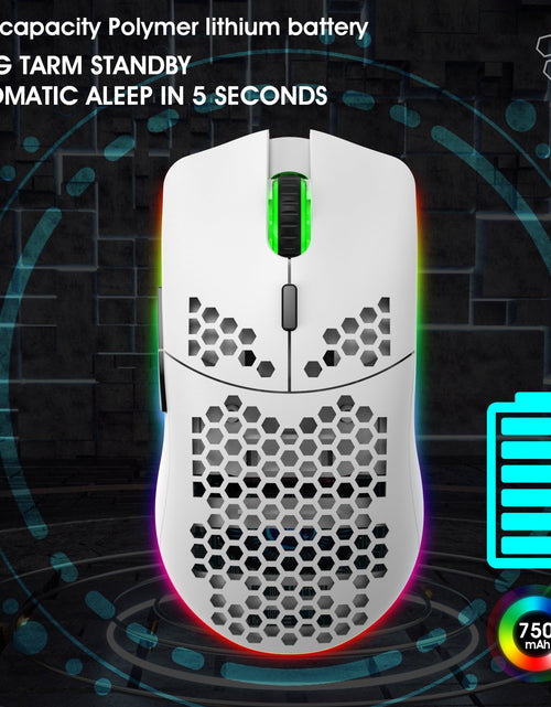 Load image into Gallery viewer, Lightweight hollow hole mouse RGB wireless 2.4G charging game light computer office mouse
