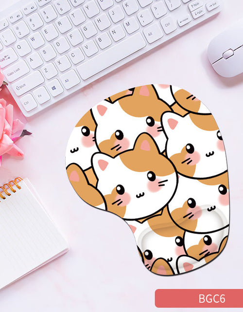 Load image into Gallery viewer, Silicone wrist mouse pad female comfortable computer soft non-slip hand rest pad thick non-slip wrist rest cute game pad
