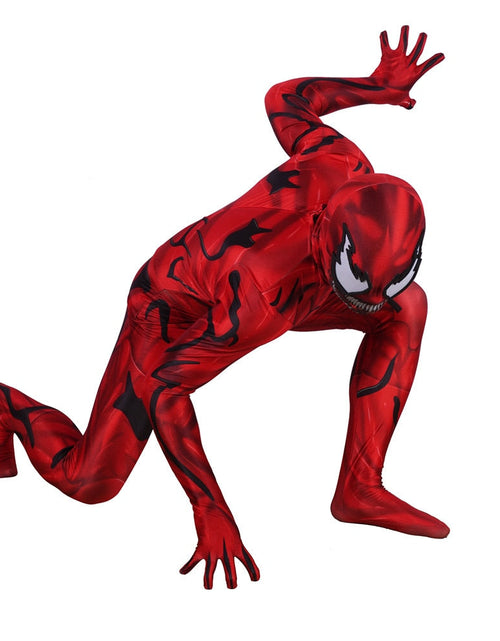Load image into Gallery viewer, Unisex Adult Kids Carnage Cletus Kasady Super Villain Cosplay Costume Zentai Bodysuit Suit Jumpsuits Halloween
