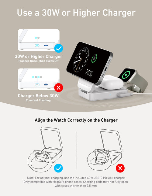 Load image into Gallery viewer, Anker MagGo Wireless Charging Station (Foldable 3-in-1)
