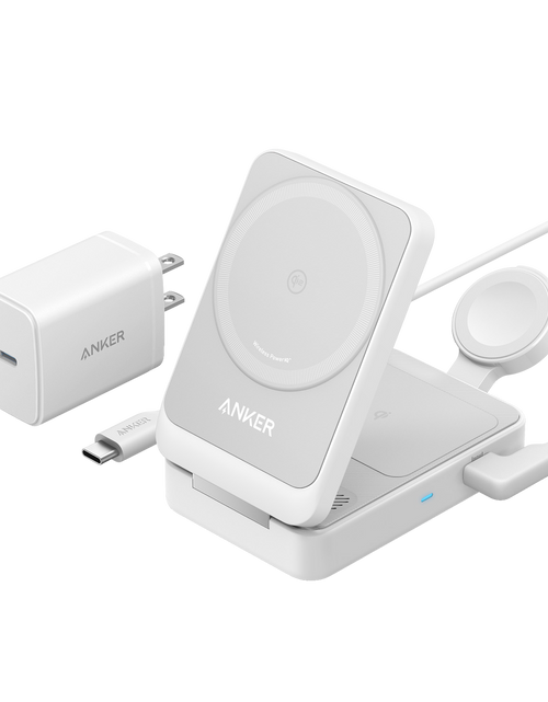 Load image into Gallery viewer, Anker MagGo Wireless Charging Station (Foldable 3-in-1)
