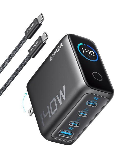 Load image into Gallery viewer, Anker Charger (140W, 4-Port, PD 3.1) with USB-C Cable
