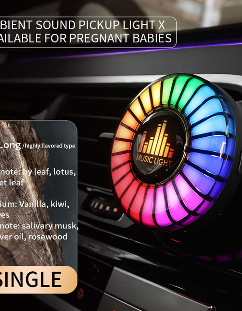 Load image into Gallery viewer, Car aromatherapy air outlet atmosphere light Car sound pickup light Car perfume voice-controlled rhythm light
