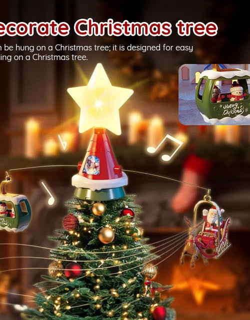 Load image into Gallery viewer, 2025 Christmas Train &amp; Tree Decor Set - Track Train with Music, Santa Theme, Kids Gift
