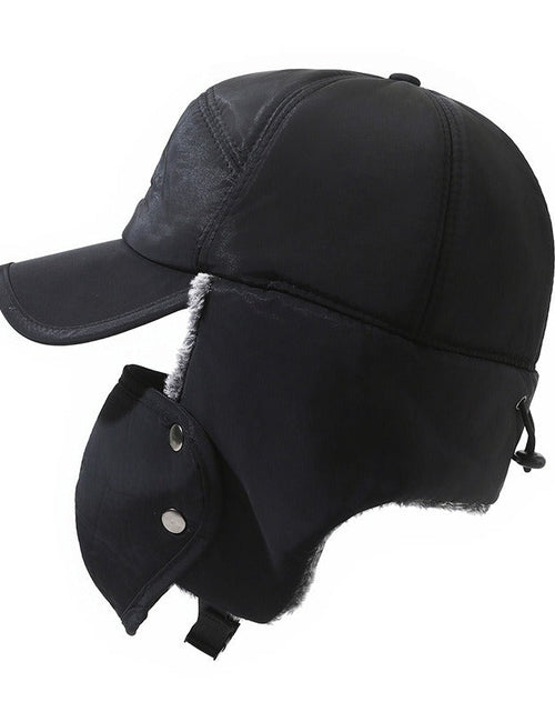 Load image into Gallery viewer, Middle aged and elderly cotton hats, outdoor ear protection cycling hats, cold proof skiing hats with fleece insulation

