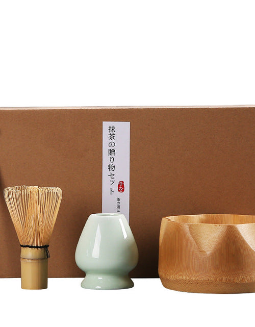 Load image into Gallery viewer, Tea Brush Matcha Brush Hyakumonari Tea Brush Stand Combination Song Dynasty Tea Ordering and Tea Playing Tools Set Japanese Gift Box
