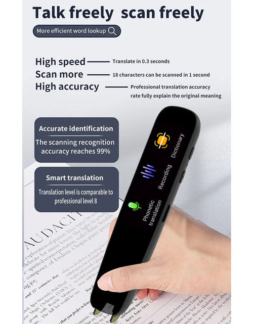 Load image into Gallery viewer, Smart AI Scan Reader Portable Voice Translator Scanner Pen WIFI AI Voice  Languages Translator For Dyslexia Autism
