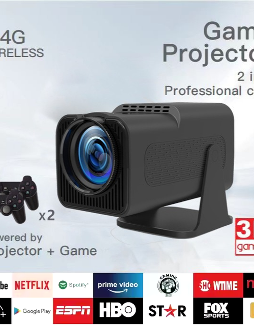 Load image into Gallery viewer, Mp3 Games 32Gb F600 Projector Draagbare Draadloze 4K Full Hd Video Lcd 1080P Home Android 180 Graden Pk Hy320 Outdoor Projector
