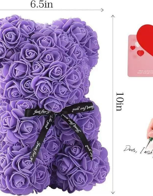 Load image into Gallery viewer, Mother's Day Gift 25cm Foam Flower Bear PE Rose Flower Bear PVC Gift Box Valentine's Day Cross-border Bestseller
