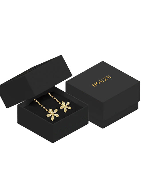 Load image into Gallery viewer, Sweet Crystal Flower Long Earrings, Ear Acupoint Earrings Niche Fashion Small Fresh And Cute Earrings
