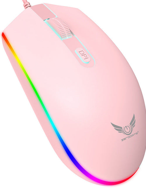 Load image into Gallery viewer, USB illuminated wired mouse, computer peripherals, e-sports games, colorful RGB scrolling light mouse
