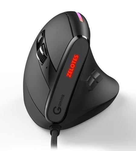 ZELOTES Master T50RGB Vertical Grip Ergonomic Programming Gaming Notebook Wired Mouse