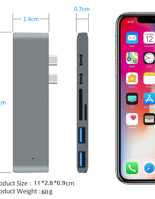 Load image into Gallery viewer, 7-in-1 Dual Type-C to HDMI Dock USB 3.0 Hub Converter

