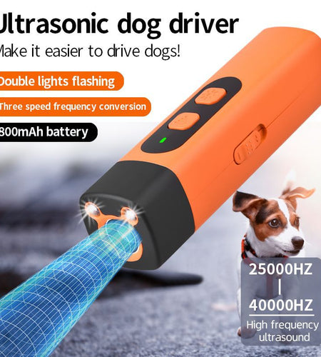 2025 Dog Repellent: Ultrasonic dog training device, rechargeable dog bark deterrent with LED flashlight.