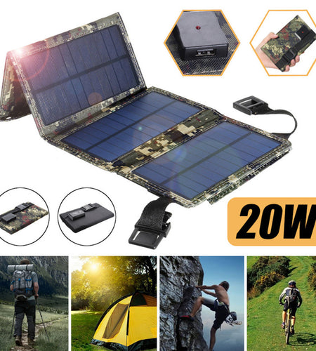 20W Solar Foldable Bag 8W 5V Usb Outdoor Mobile Phone Portable Solar Charger Charging Board