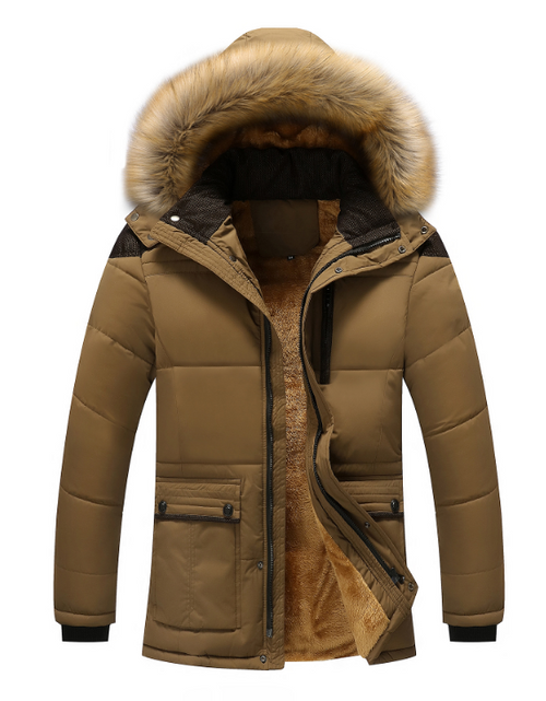 Load image into Gallery viewer, Winter Coat Plus Size Men Jacket Warm Overcoat Outwear Cotton Hooded Down Coat
