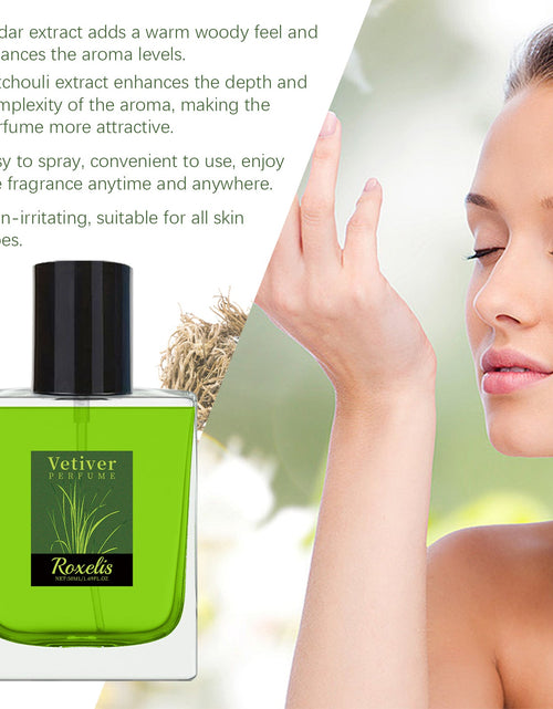 Load image into Gallery viewer, Roxelis Vetiver Fresh Perfume Exudes Charm Natural Fresh Elegant Fragrance Stay Fragrance Everyday Portable Fragrance Perfume
