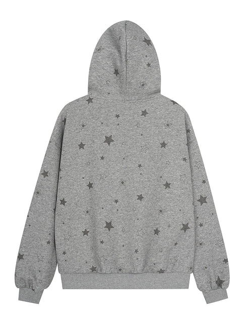 Load image into Gallery viewer, Star letter printed fleece hooded sweatshirt
