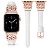 White Leather + Rose Gold Buckle