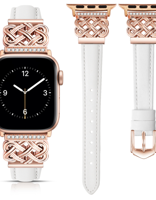 Load image into Gallery viewer, Apple Watch Strap with Chinese Knot and Diamond Inlay Metal Buckle for Series 1-10 and SE
