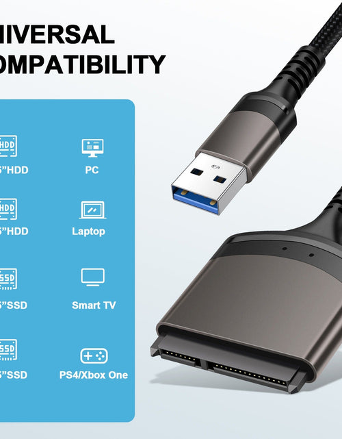 Load image into Gallery viewer, USB 3.0 to SATA Easy Drive Cable Serial Hard Disk 2.5-inch Mobile Hard Disk Adapter Cable USB Aluminum Alloy Shell
