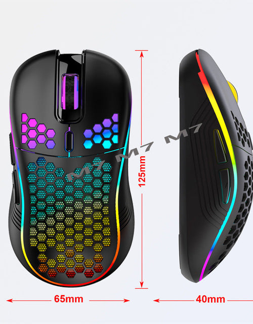 Load image into Gallery viewer, 2.4G Wireless Cave Mouse Lightweight Gaming Mouse with Luminous 7 Color Breathing Light Computer Accessories
