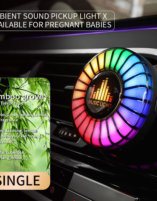 Load image into Gallery viewer, Car aromatherapy air outlet atmosphere light Car sound pickup light Car perfume voice-controlled rhythm light
