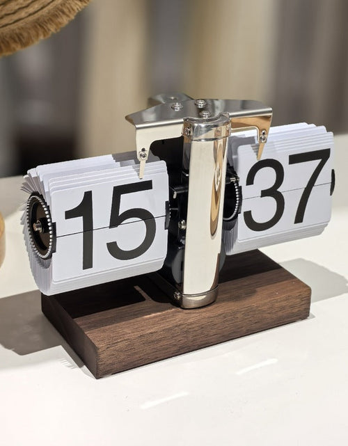 Load image into Gallery viewer, Retro flip digital clock, battery - powered mechanical clock for home &amp; office decor

