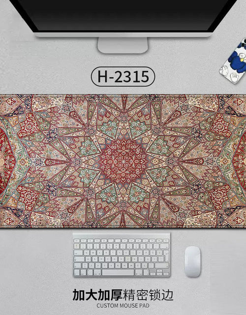 Load image into Gallery viewer, Large Persian Mouse Pad Office Carpet MousePad Natural Rubber Lockedge Anti Slip Desk Mat Laptop Office Game Accessories Pad
