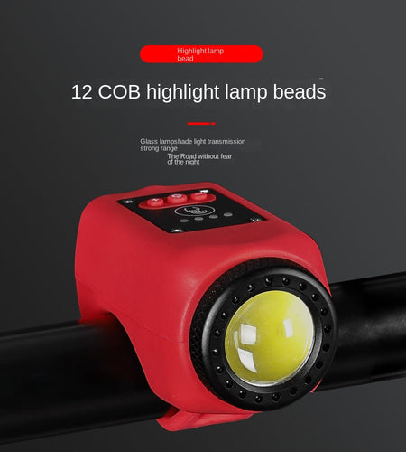 Bicycle lights, mountain road bikes, high decibel horn lights, outdoor cycling, waterproof USB charging bike riding lights
