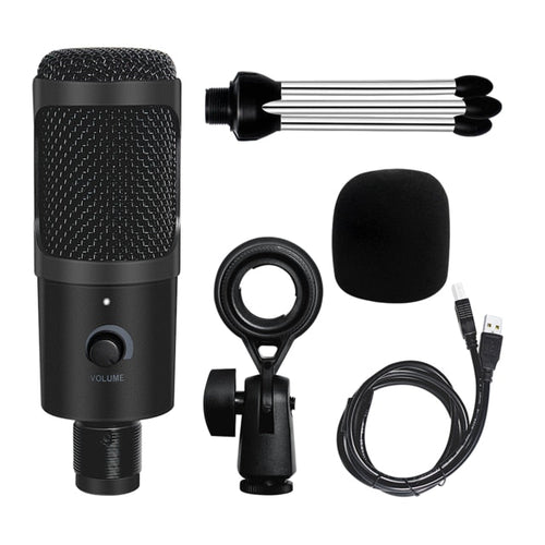 Load image into Gallery viewer, Professional USB Condenser Microphones For PC Computer Laptop Singing Gaming Streaming Recording Studio YouTube Video Microfon
