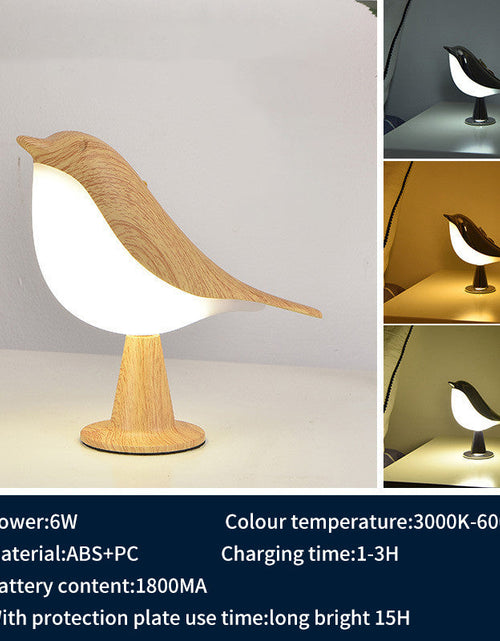 Load image into Gallery viewer, Creative Magpie Aromatherapy Lamp Car mounted Decorative Lamp Bedside Bird Night Lamp Three color Touch Charging Atmosphere Table Lamp
