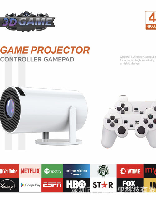 Load image into Gallery viewer, New game version HY300/P30 4K Android 11 game console HD projection home projector
