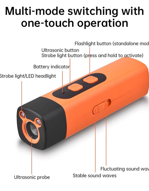 Load image into Gallery viewer, 2025 Dog Repellent: Ultrasonic dog training device, rechargeable dog bark deterrent with LED flashlight.
