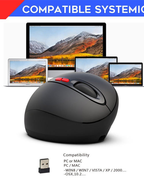 Load image into Gallery viewer, 2.4G wireless mouse rechargeable vertical mouse with 7 buttons ergonomic design
