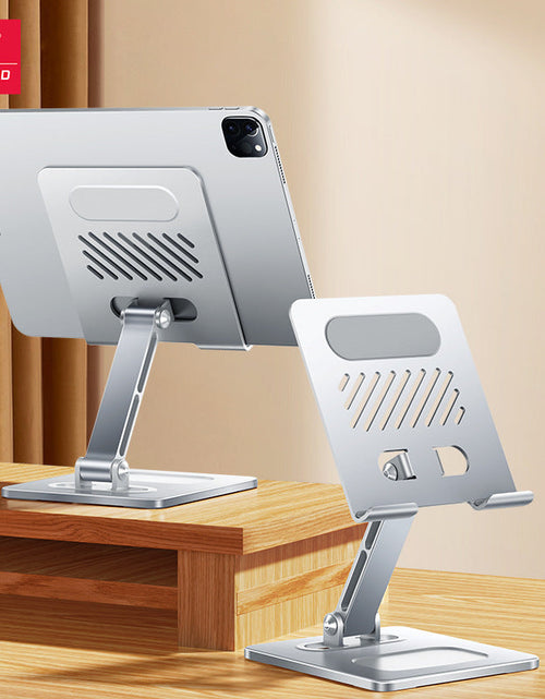 Load image into Gallery viewer, Suitable for tablet stand, iPad desktop stand, mobile phone universal metal heat dissipation, foldable lazy person stand
