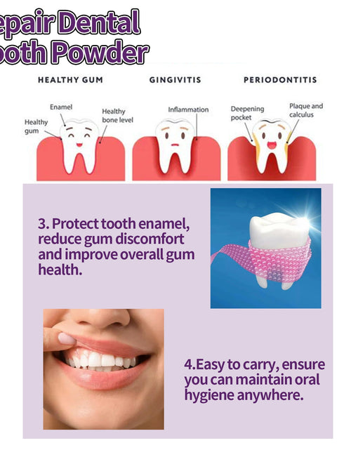 Load image into Gallery viewer, Oralhoe Repair Dental Tooth Powder, Whitening Tooth Powder Remove Yellow Mint Fresh Remove Residue To Clean Tooth Stains
