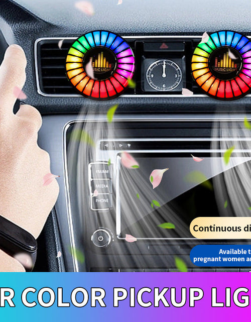 Load image into Gallery viewer, Car aromatherapy air outlet atmosphere light Car sound pickup light Car perfume voice-controlled rhythm light
