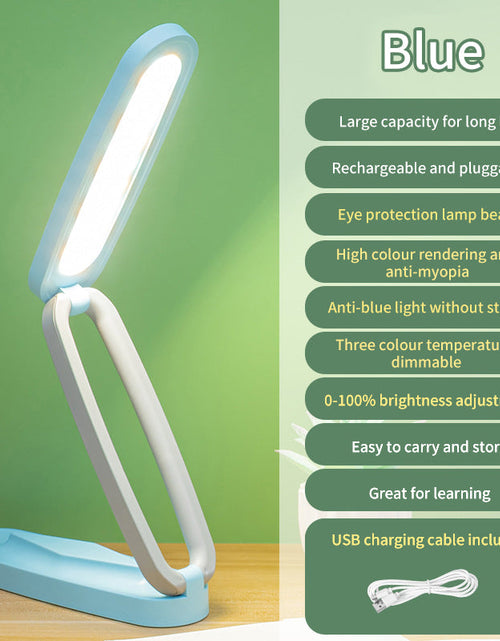 Load image into Gallery viewer, Folding USB Rechargeable Eye Protection Desk Lamp Led Study Touch Student Children Desk Reading Bedside Lamp
