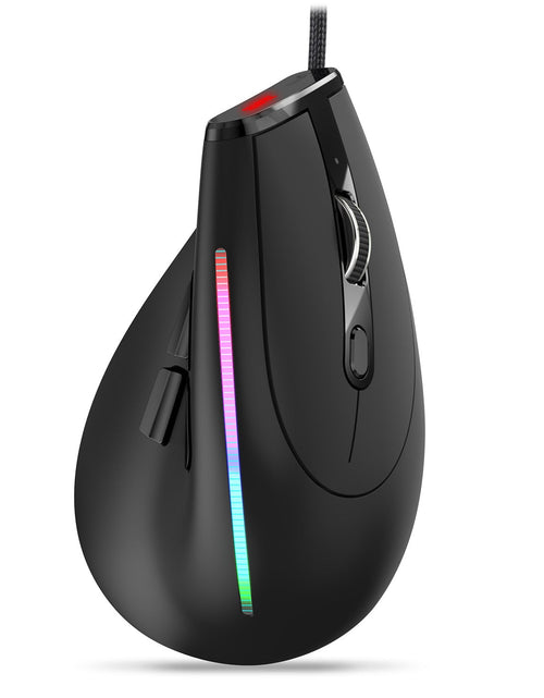 Load image into Gallery viewer, ZELOTES Master T50RGB Vertical Grip Ergonomic Programming Gaming Notebook Wired Mouse
