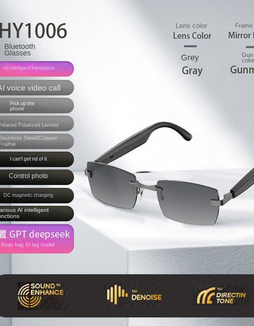 Load image into Gallery viewer, Bluetooth Smart AI Sunglasses Multi functional Real time Translation Headphones Call Listening to Music
