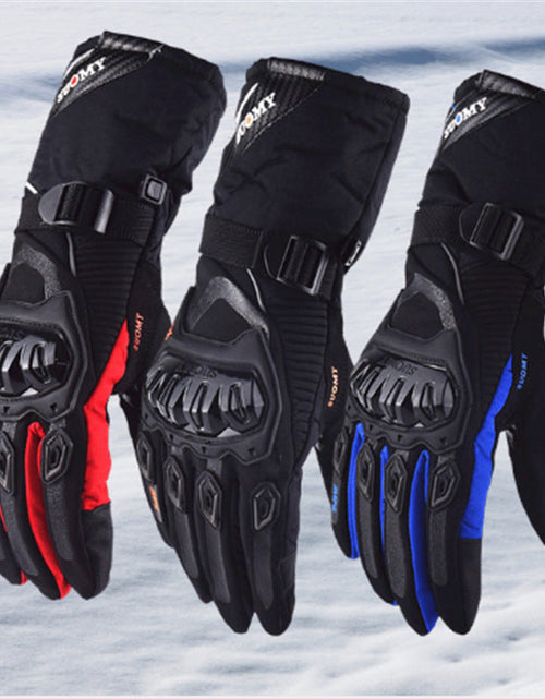 Load image into Gallery viewer, Motorcycle waterproof, windproof, warm winter touch-screen motorcycle riding gloves hand guards anti-fall thick long gloves
